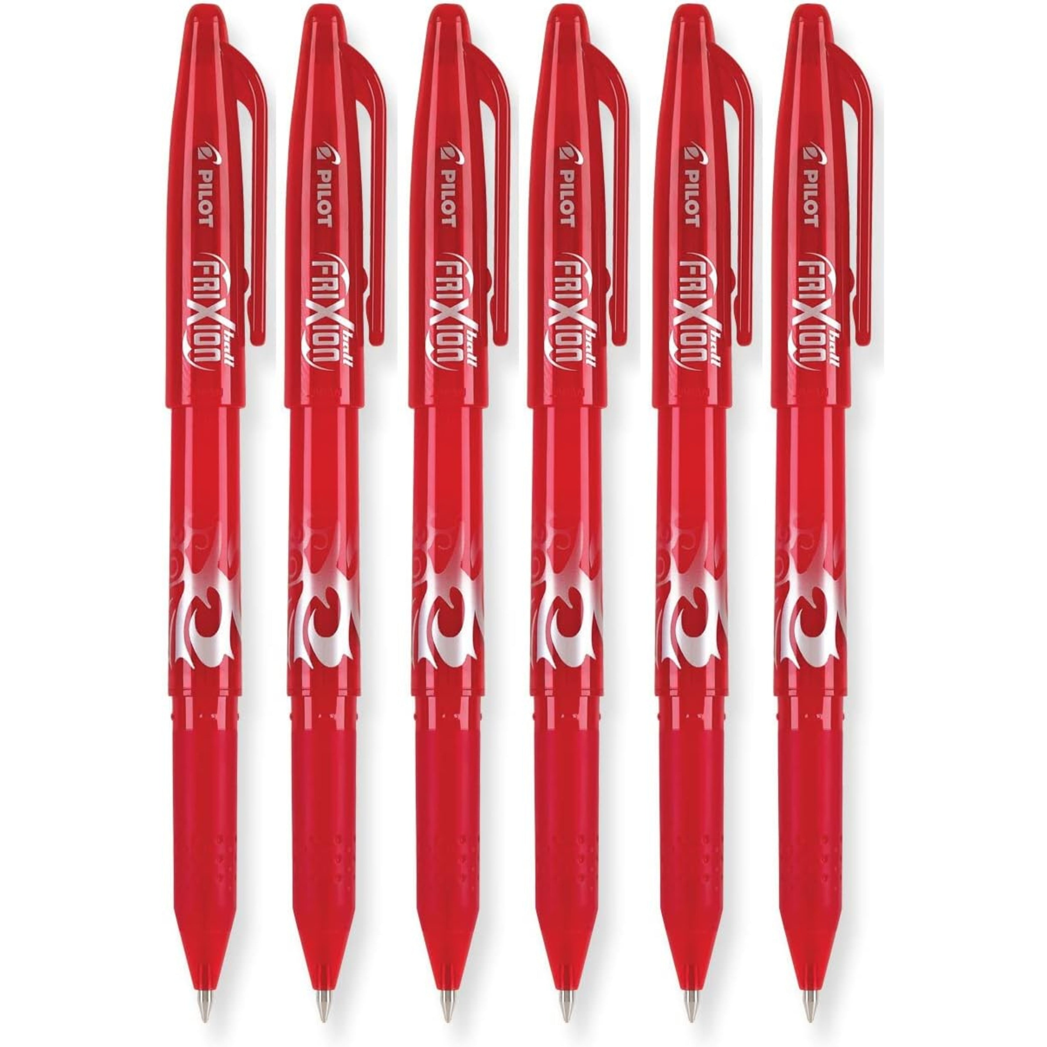Buy Pilot FriXion Ball 0.7mm Erasable Gel Pens – Fine Tip, Red Ink, 6 Pack | Smooth & Refillable Revaais